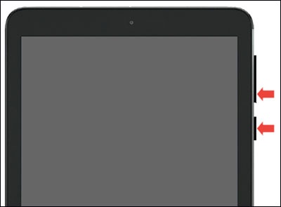 power and volume down buttons