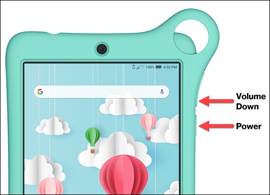 Power and Volume Down buttons