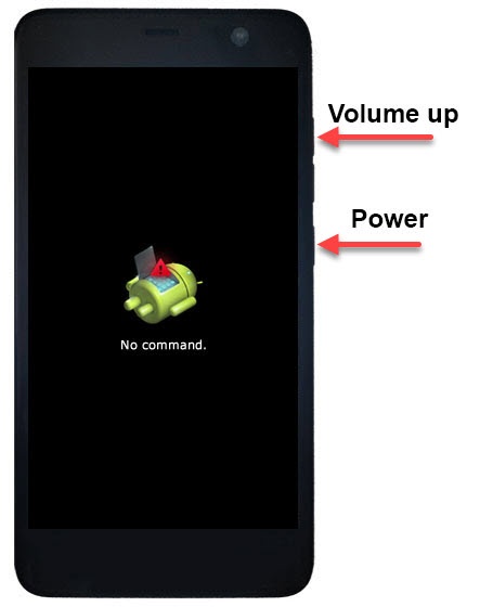 Android Recovery Screen With No Command