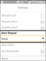 Select Alert Repeat