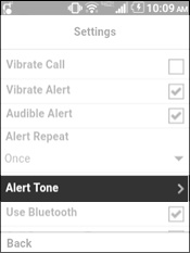 Select Alert Tone