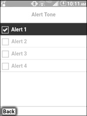 Select Back