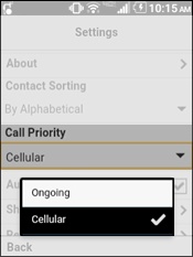 Select Call Priority