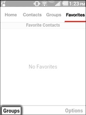 Select Contacts or Groups