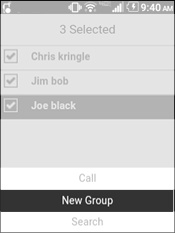 Select New Group