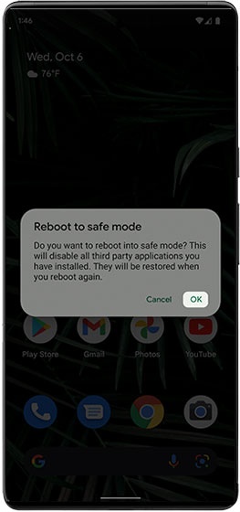Reboot to safe mode