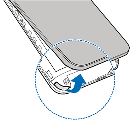Remove battery cover