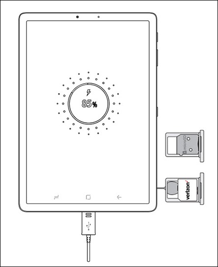 Samsung GALAXY Tab: Inserting the SIM Card 