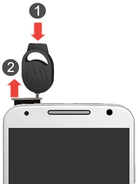 Moto Z Play Droid - Insert / Remove SIM Verizon