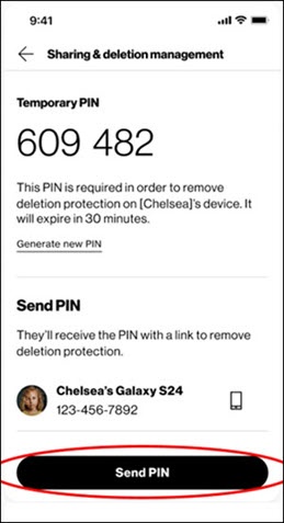 Tap Send PIN