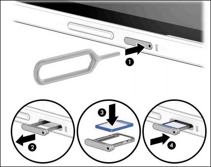 Remove SIM card tray