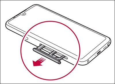 Remove SIM/SD card tray