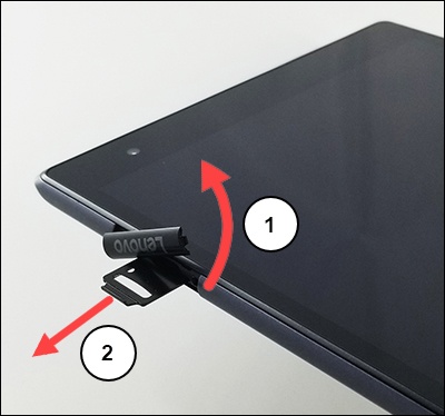 Lenovo tab 4 8 PLUS - Insert / Remove SIM Card | Verizon