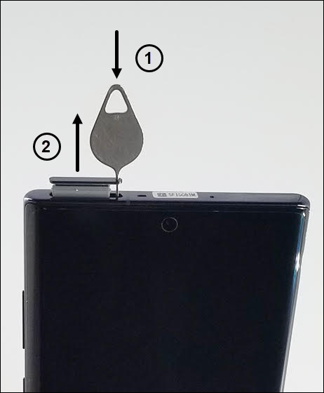 Remove SIM/SD tray
