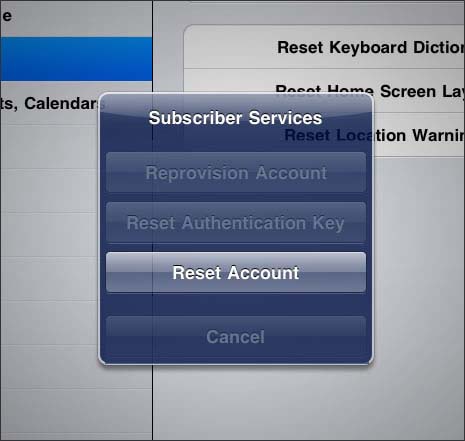 Reset Account