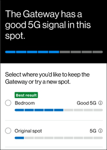 Results screen comparing the original spot signal vs the new spot signal.