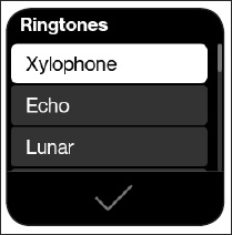 Ringtones screen