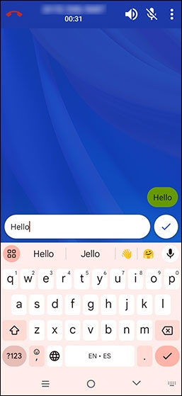 RTT call screen