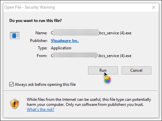 Windows download dialog