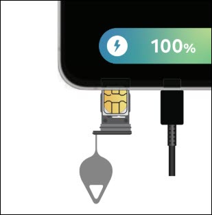 Remove SIM tray