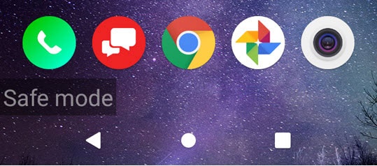 Safe mode indicator