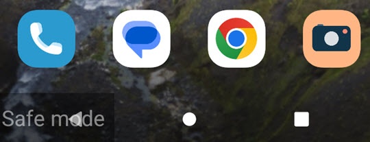 safe mode screen