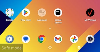 Safe Mode screen