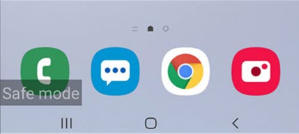 Safe mode screen