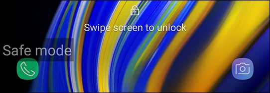 Safe mode screen