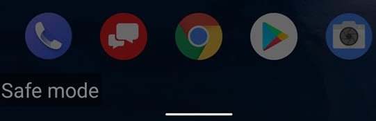 safe mode screen