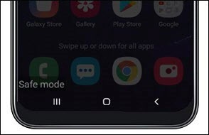 Safe mode screen