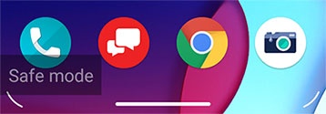 Safe mode screen