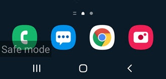 Safe mode screen