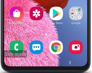 Safe mode screen
