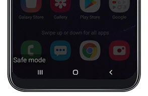 Safe mode screen