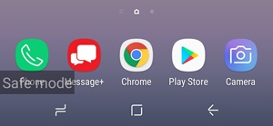 Safe mode screen