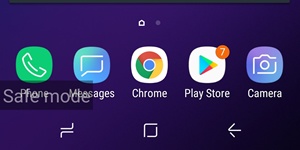 Safe mode screen