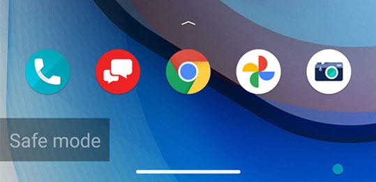 Safe mode screen