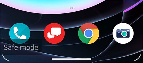 Safe mode screen