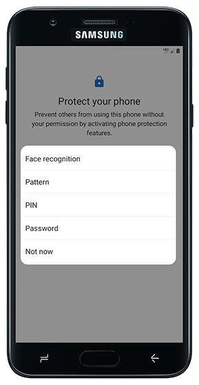 protection option screen