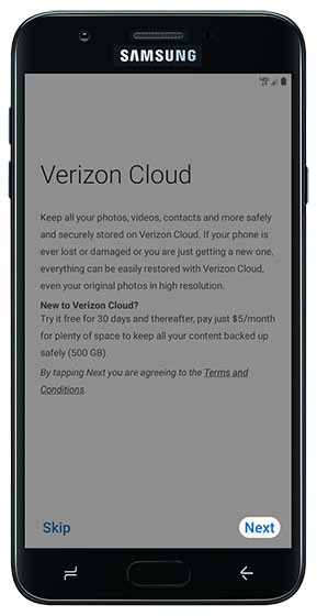 erizon Cloud screen