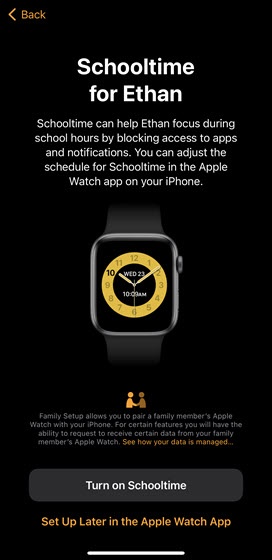 Watchos 7 family setup hot sale