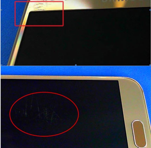 Scratched / scuffed display