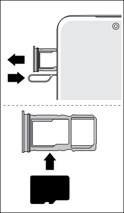 insert SD card