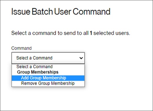 Batch User Command