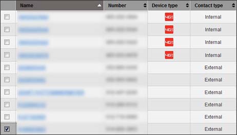 Select External contacts