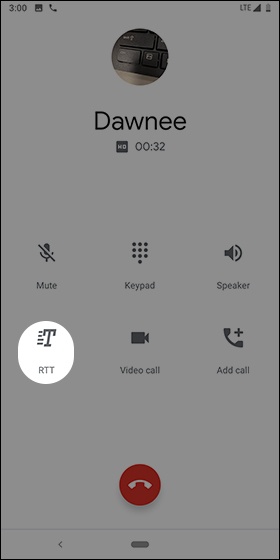 Show RTT keyboard