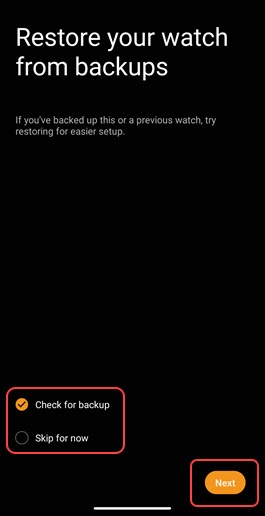 check for backups