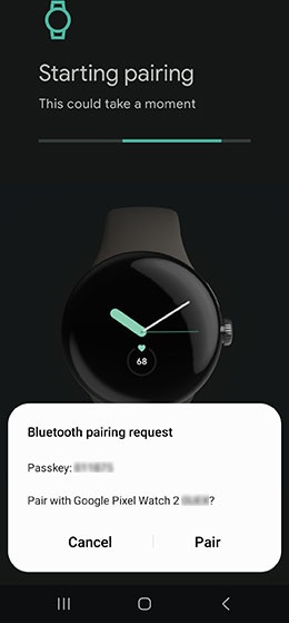 Confirm pairing