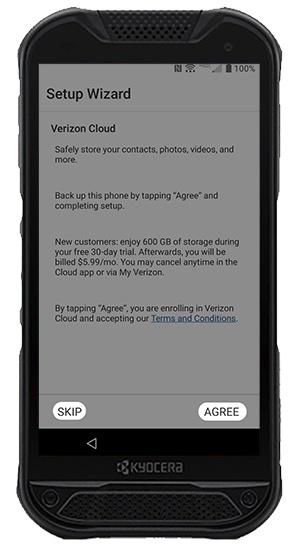 Verizon Cloud screen